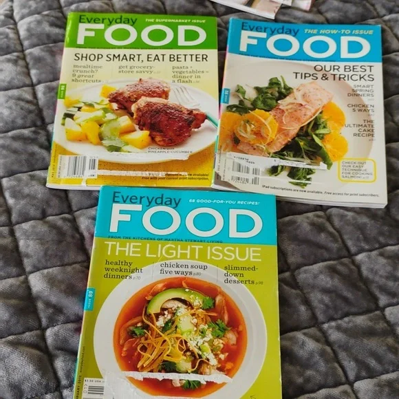 Everyday Food Magazine Stack with Red 'Eat This, Not That!' Guide - Picture 6 of 6